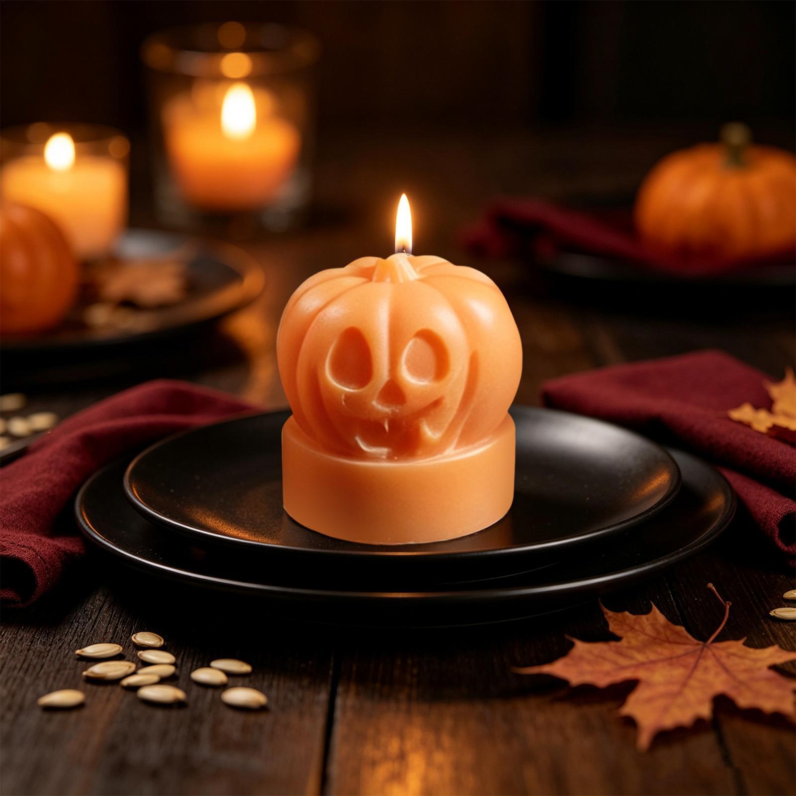 Candle Making Workshops - 1PC Halloween Pumpkin Silicone Candle Mold
