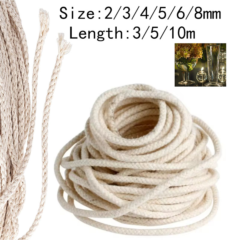 Candle Making Oils - 2-8mm Cotton Oil Lamp Wick String