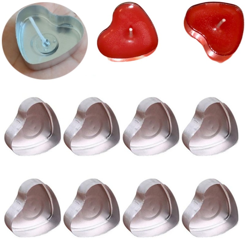 100 Sets Heart shaped Empty Al - Candle Making Experience recension och pris
