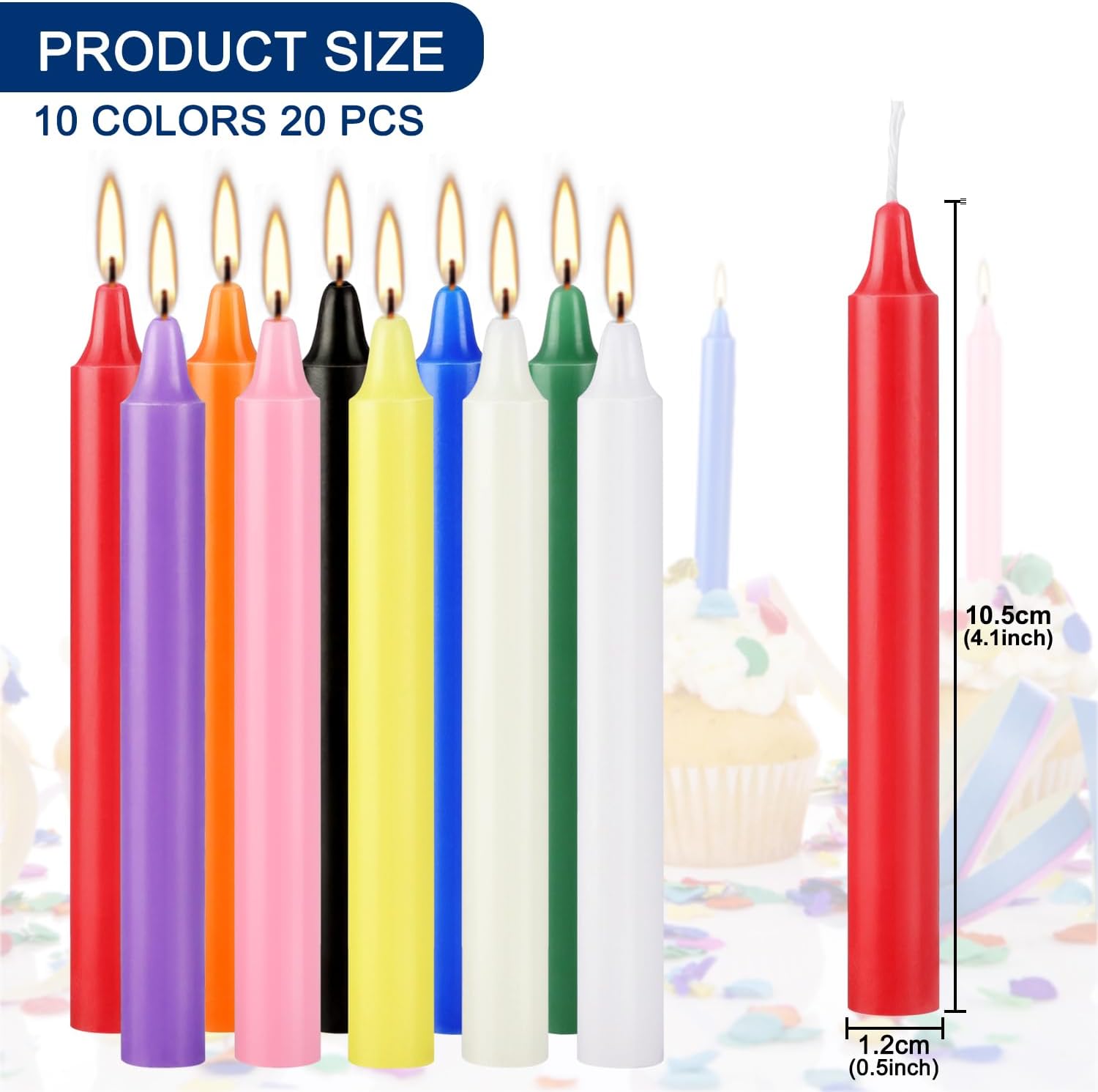 20 Colorful Small Stick Candle - Candle Making Place recension och pris