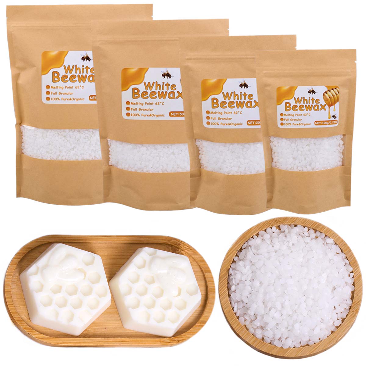 White Beeswax Pure Natural Gra - Candle Making Material recension och pris