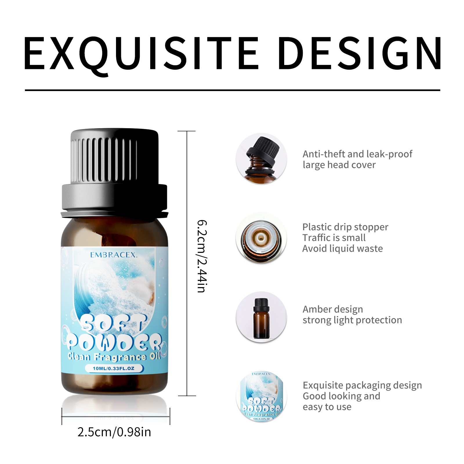 10ml Soft Powder Essential Oil - Candle Making Essential Oil recension och pris